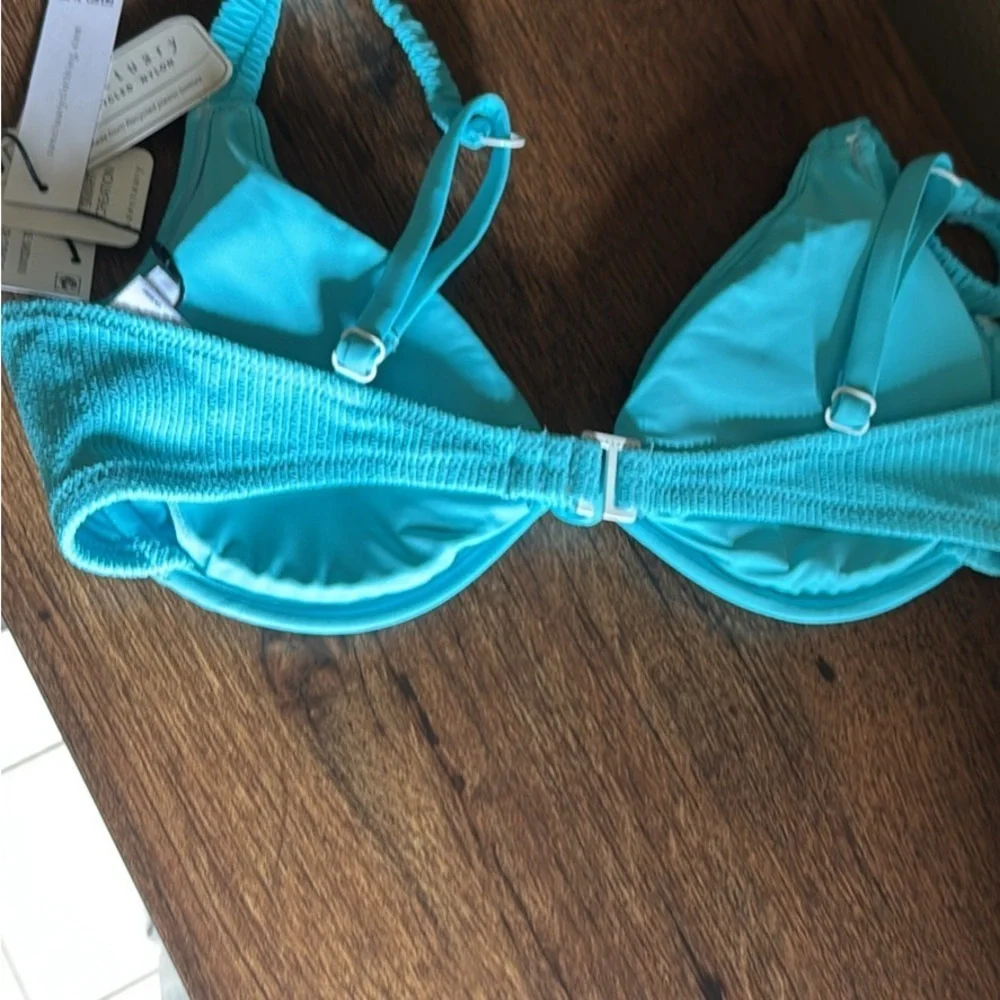 Women's Blue Knot Bikini Top